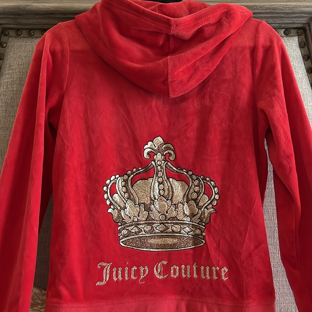 Red, velour juicy couture jacket